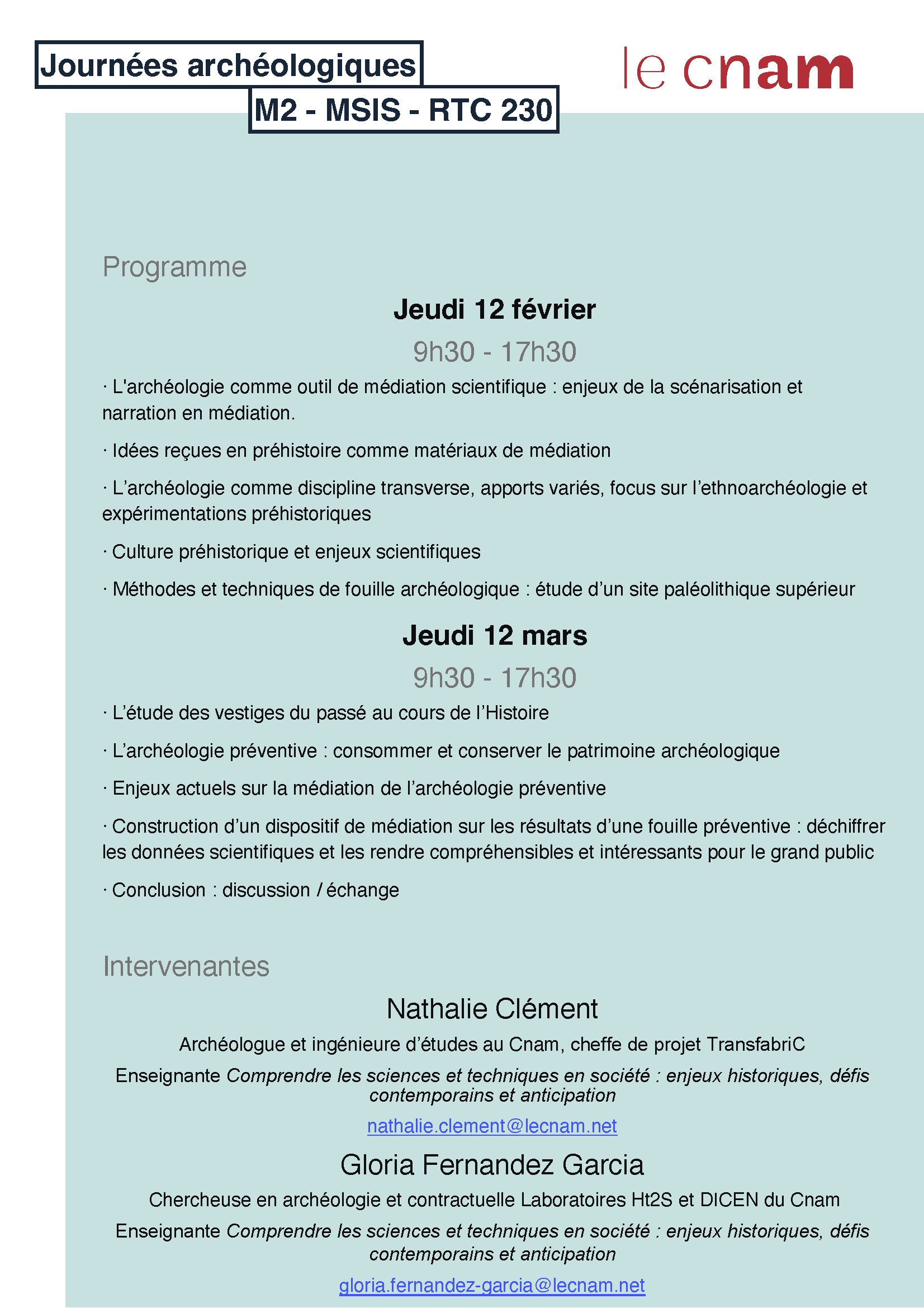 Programme journées archéologiques 2026 - MSIS